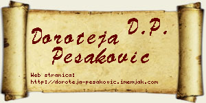 Doroteja Pešaković vizit kartica
